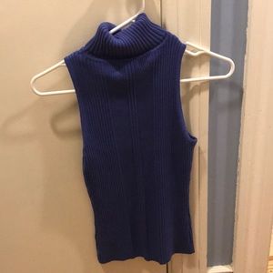 Royal blue sweater rubbed tank